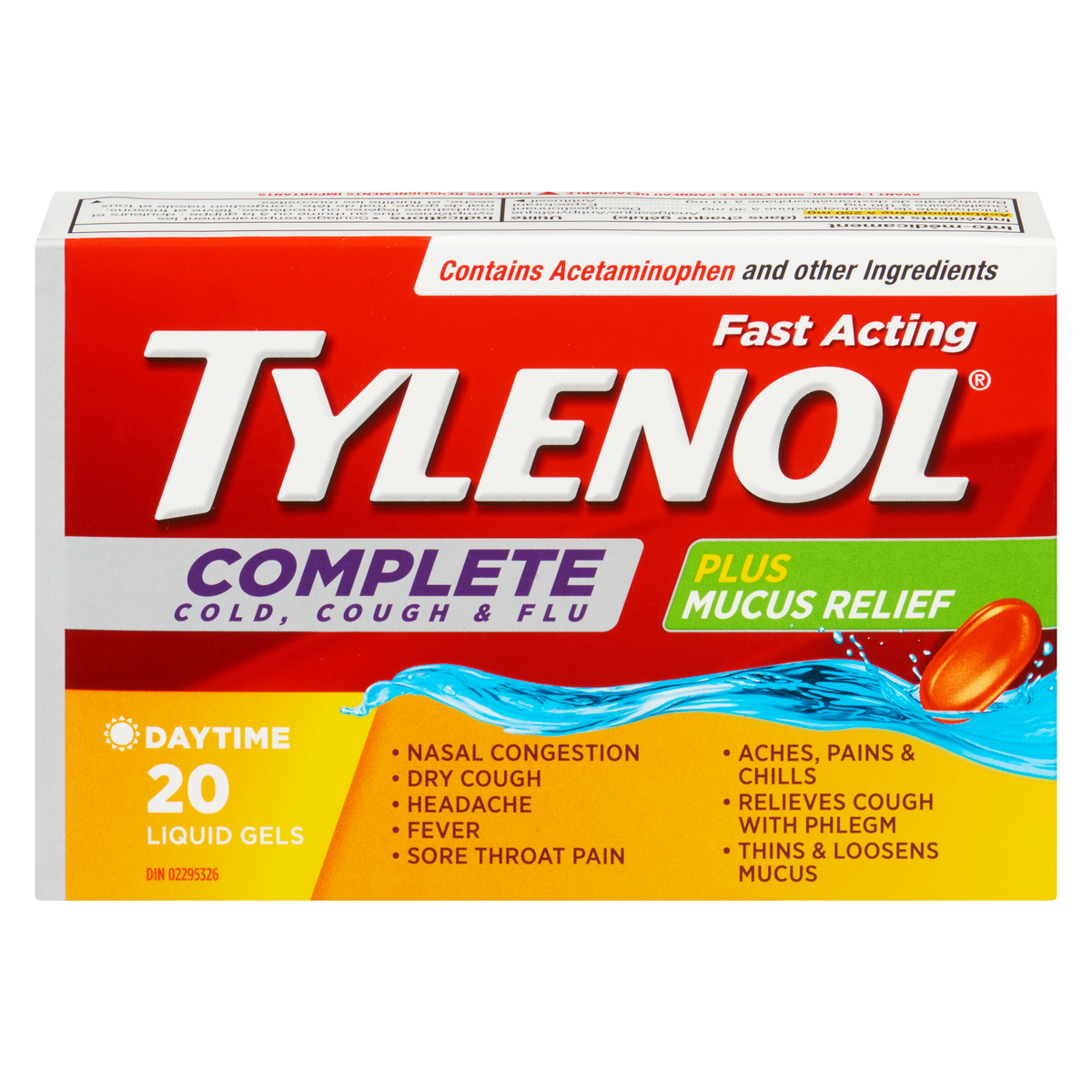 TYLENOL COMPLET COUGH/COLD/FLU LIQUIGEL 20 SOFTGEL