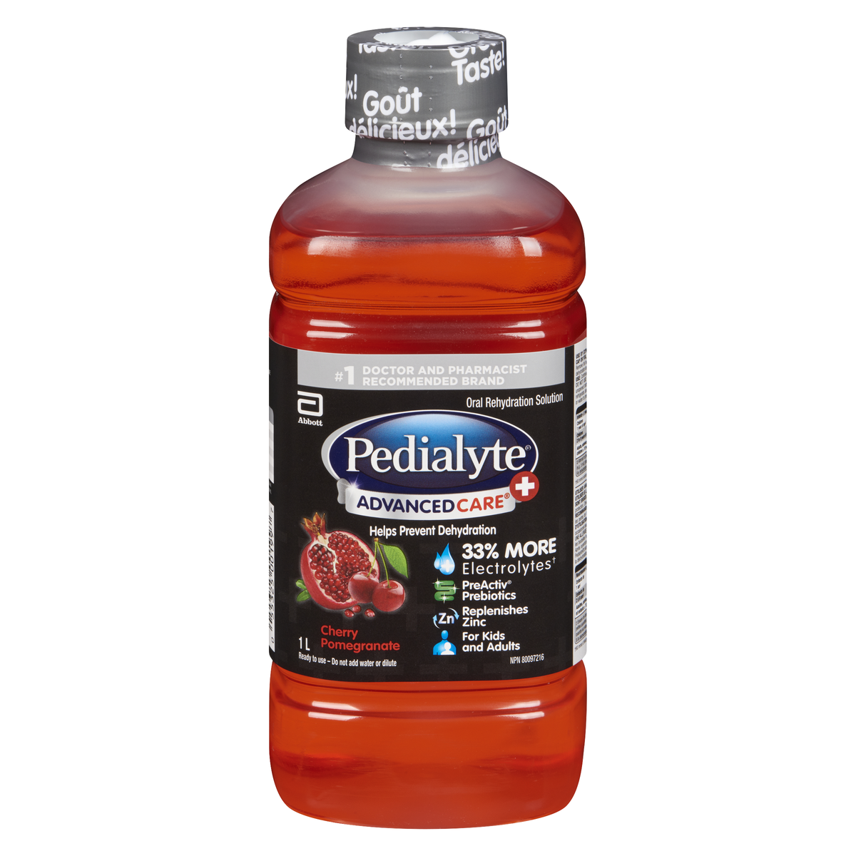 PEDIALYTE ADVANCE CARE PLUS CHERRY POMEGRANATE 1L