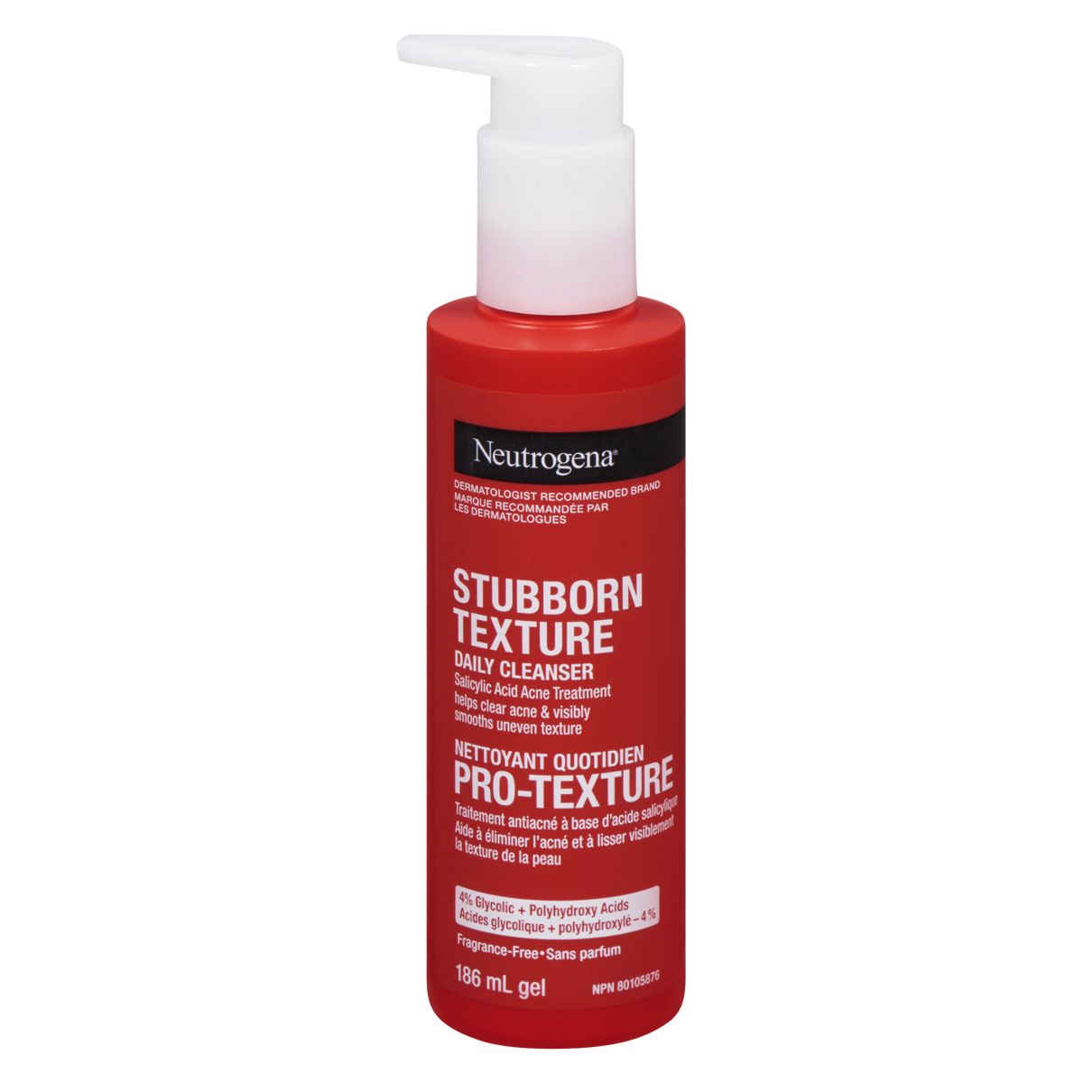NEUTROGENA CLEANSER DAILY STUBBORN TEXT ACNE 186ML