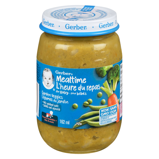 GERBER MEALTIME GARDEN VEGGIES 162ML pack of 12