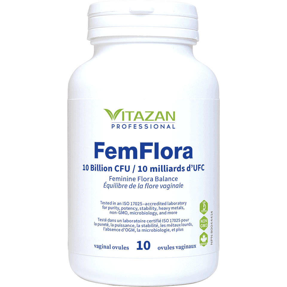 Vitazan FemFlora (10 Billion CFU · Feminine Flora Balance) 10 vaginal ovules