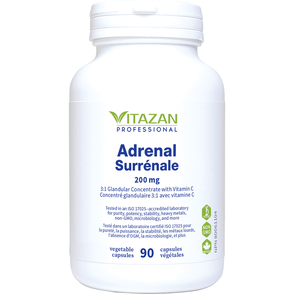 Vitazan Adrenal (200 mg · 3:1 Glandular Concentrate) 90 capsules