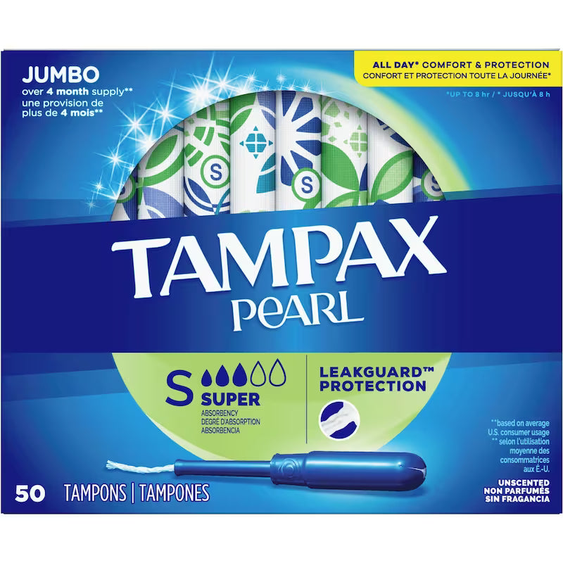 TAMPAX PEARL SUPER UNSCENTED 50
