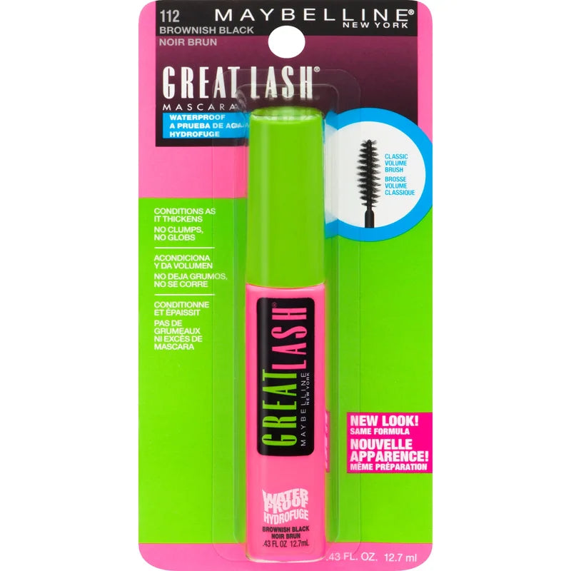 MAYB GREAT LASH MASCARA WATERPROOF BROWNISH BLACK pack of 3