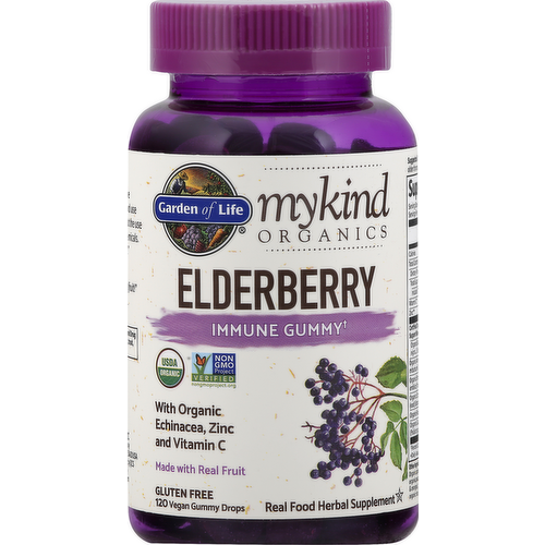 Garden of Life - Mykind Elderberry Immune Gummy - 120 Vegan Gummy