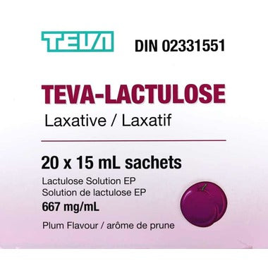 LACTULOSE SACHETS 667MG/ML 20X15ML TEVA LIQUID