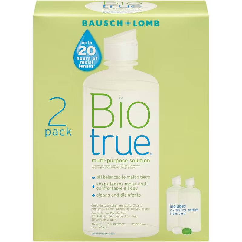 BIOTRUE SOL MULTI PURPOSE 2X300ML SOLUTION