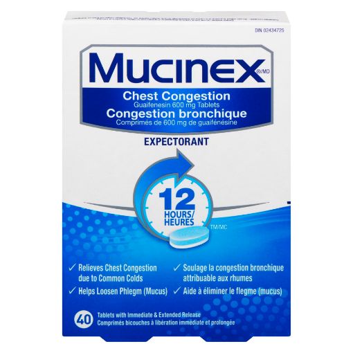 MUCINEX CHEST CONGESTION 12HOURS 40TABS