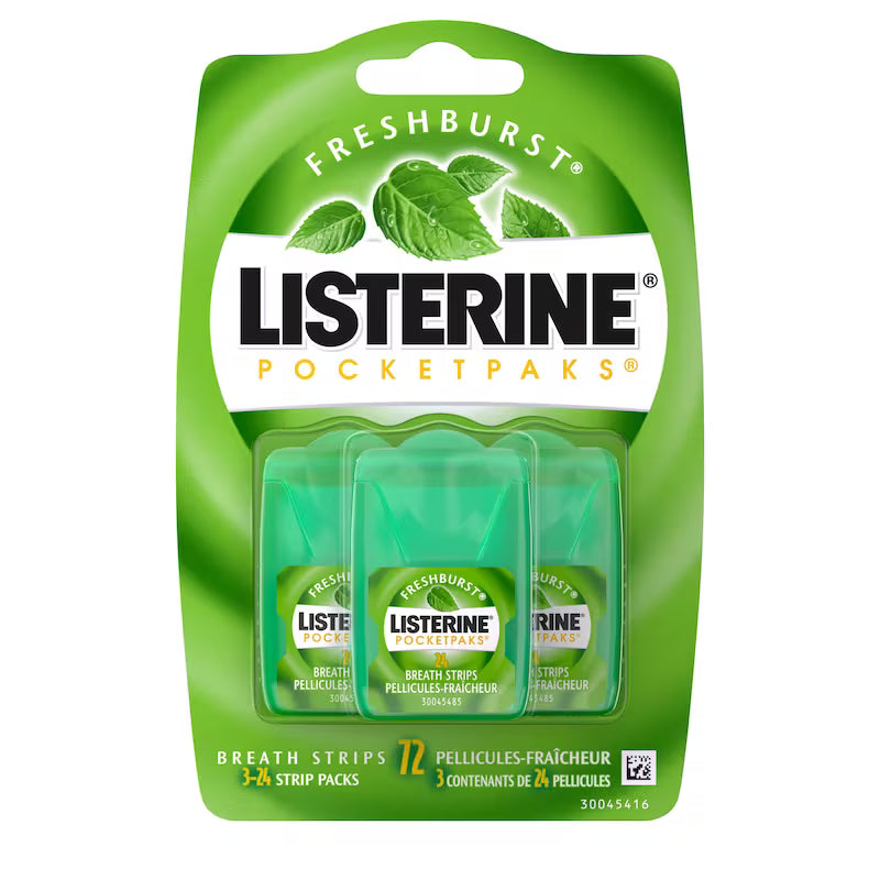 LISTERINE PCKT PK FRESH MINT 72 pack of 6