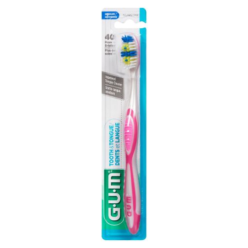 GUM TOOTHBRUSH TOOTH & TONGUE REGULAR MD 1