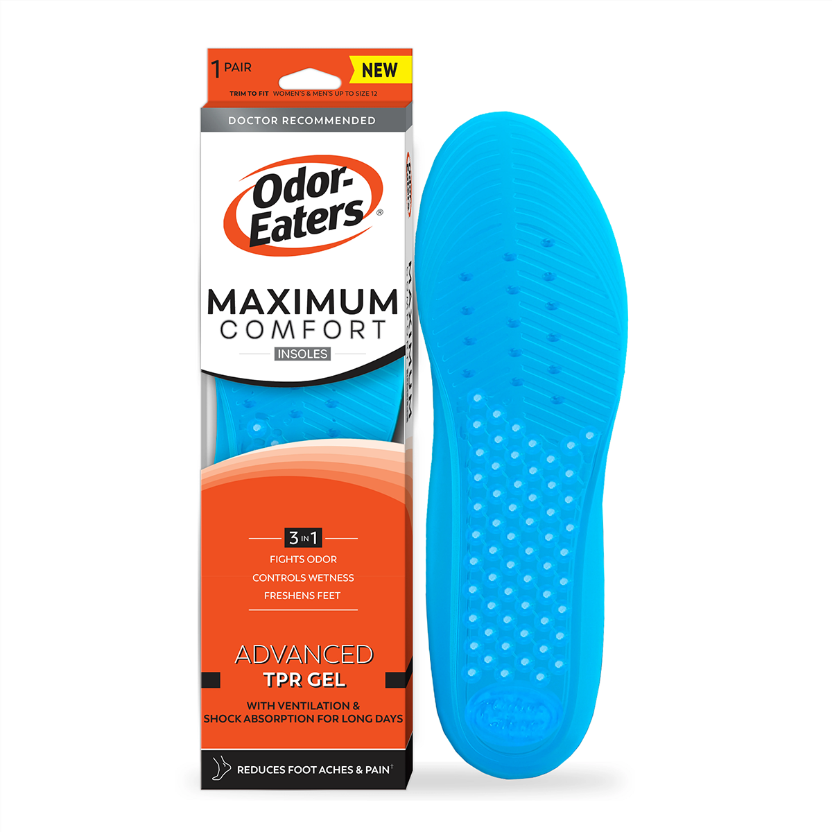 ODOR EATERS INSOLES MAXIMUM COMFORT