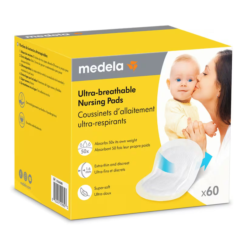MEDELA NURSING PADS ULTRA BREATHABLE 60 pack of 3