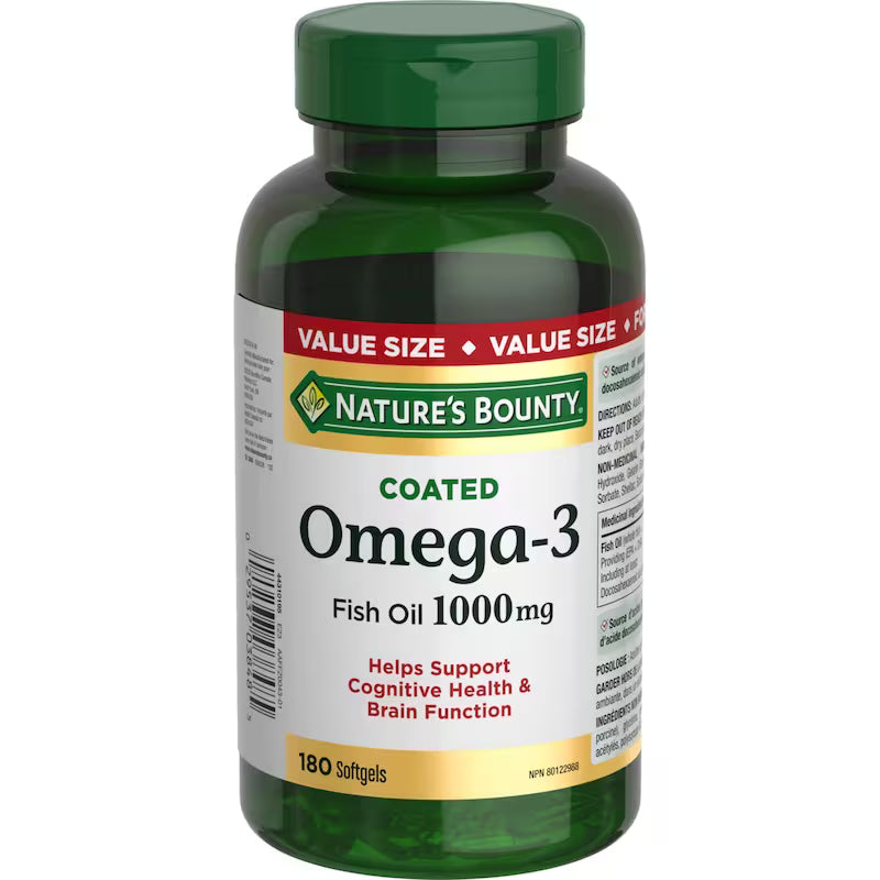 NATURE'S BOUNTY OMEGA-3 FISH OIL 1000MG SOFTGEL180 SOFTGEL