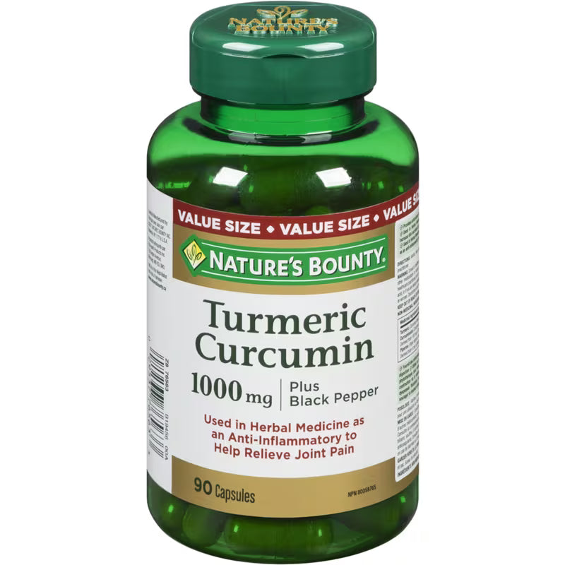NATURE'S BOUNTY TURMERIC PLUS BLK PEPPER 1000MCG90 CAPSULE