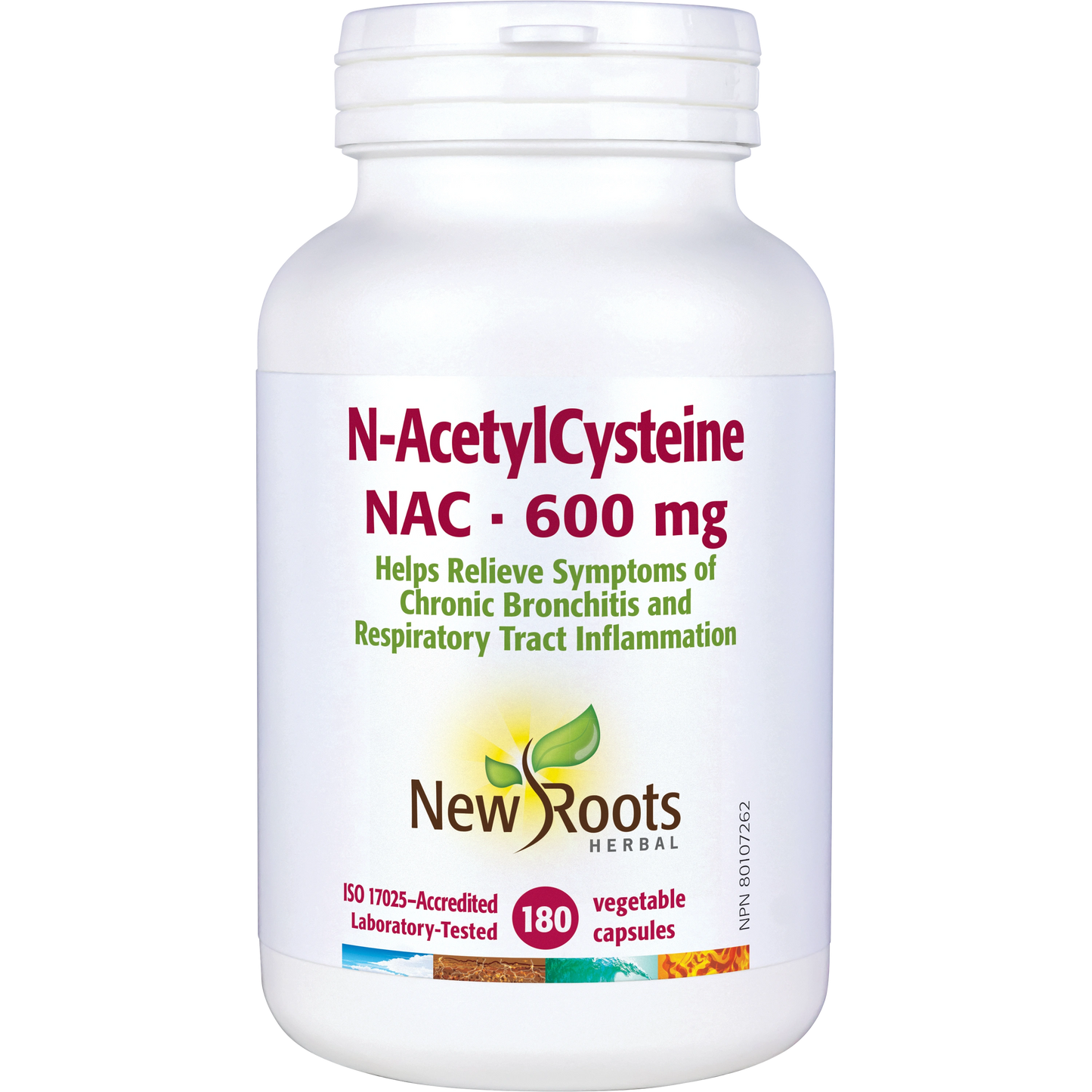 NEW ROOTS N-AcetylCysteine NAC · 600 mg 180 capsules