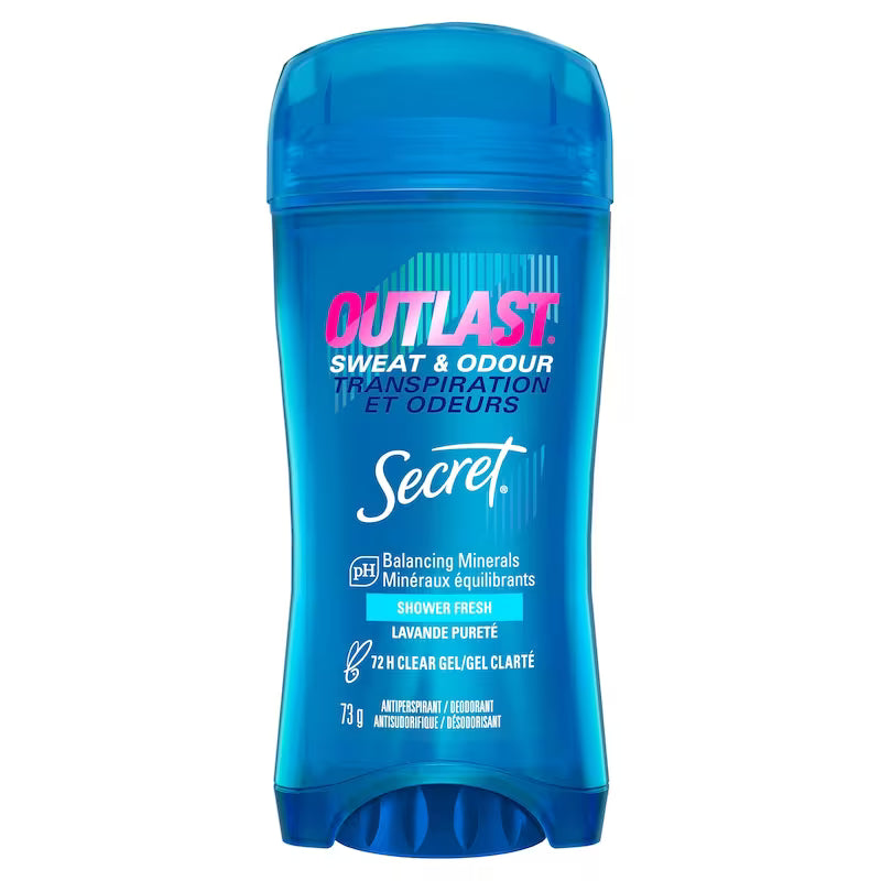 SECRET OUTLAST CLEAR GEL SHOWER FRESH 73G