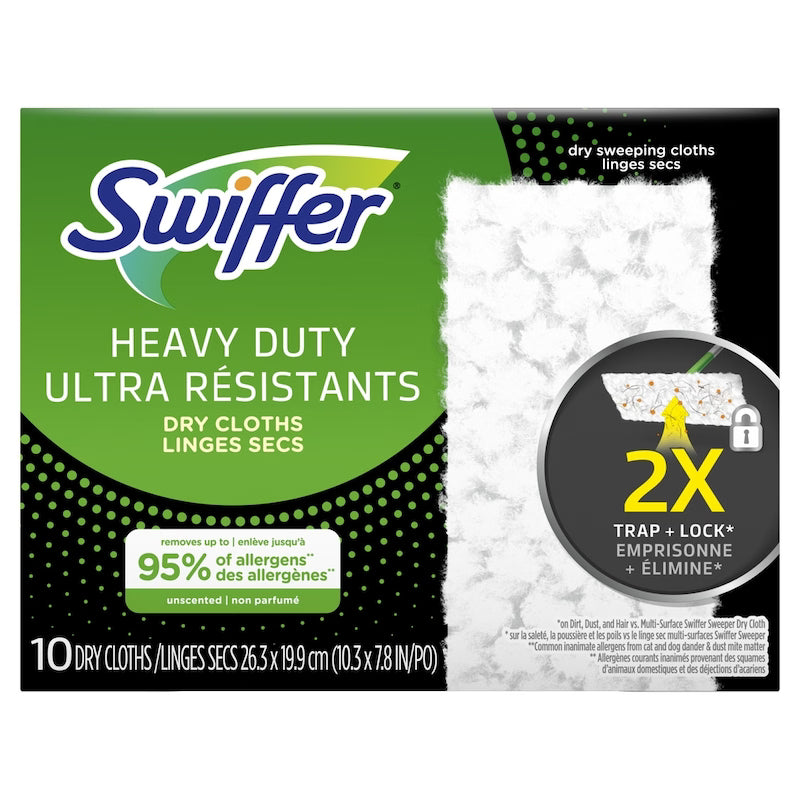 SWIFFER DRY CLOTHS HEAVY DUTY 10 pack of 4
