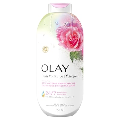 OLAY BODY WASH ROSE WATER & SWEET NECTAR 650ML