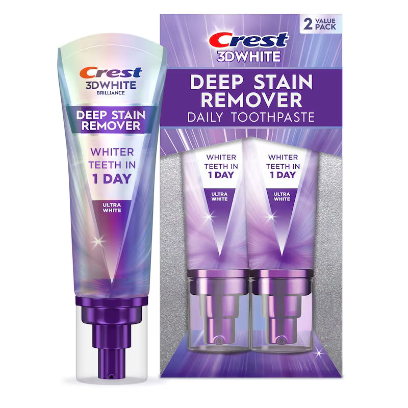 CREST 3D WHIT TOOTHPASTE DEEP STAIN REMOVER 2X67ML TOOTHPASTE