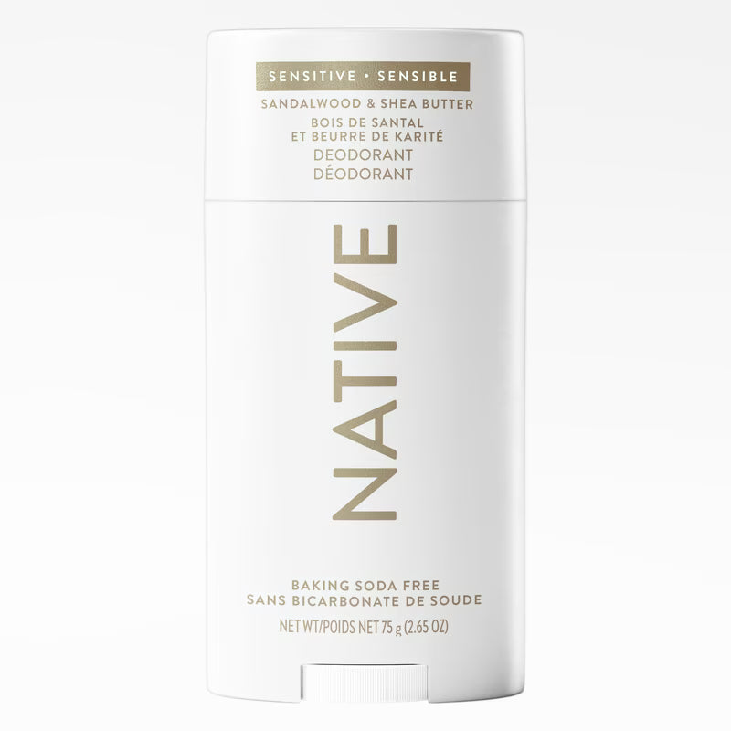 NATIVE DEOD SANDALWOOD & SHEA BUTTER SENS SKIN 75G