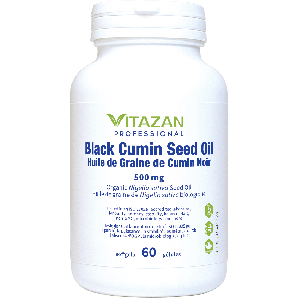 Vitazan Black Cumin Seed Oil (500 mg · Organic Nigella sativa Seed Oil) 60 softgels