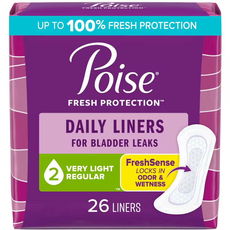 POISE PANTILINERS VERY LIGHT 26 pack of 8