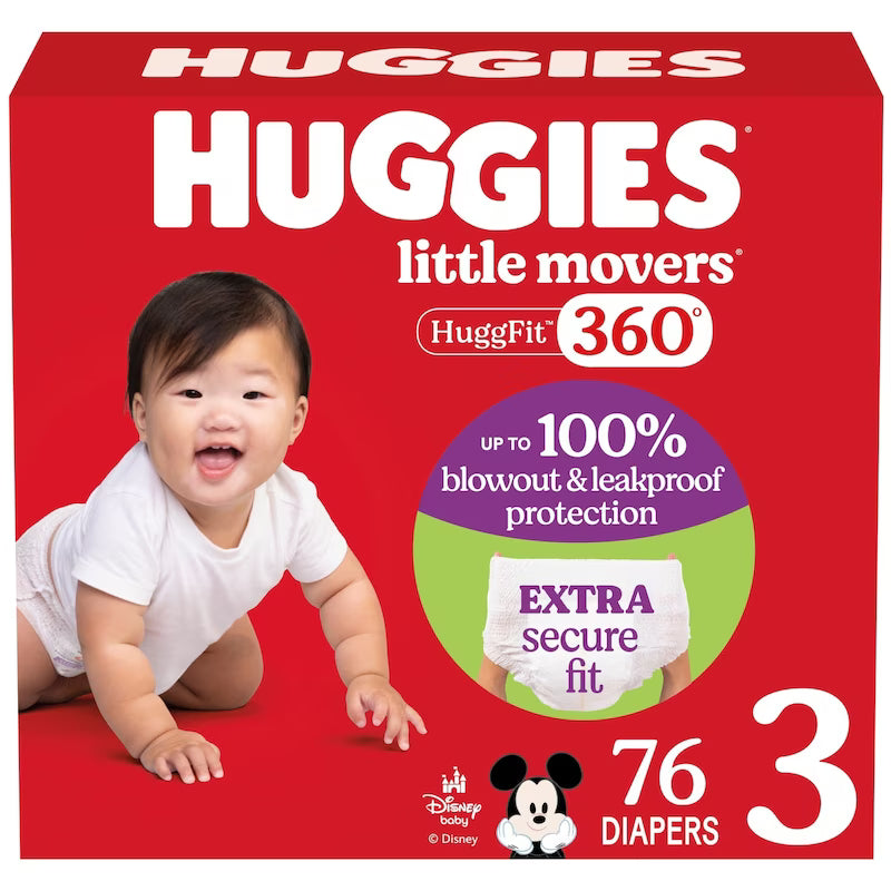 HUGGIES LITTLE MOVERS DIAPER PANT #3 GIGA 76