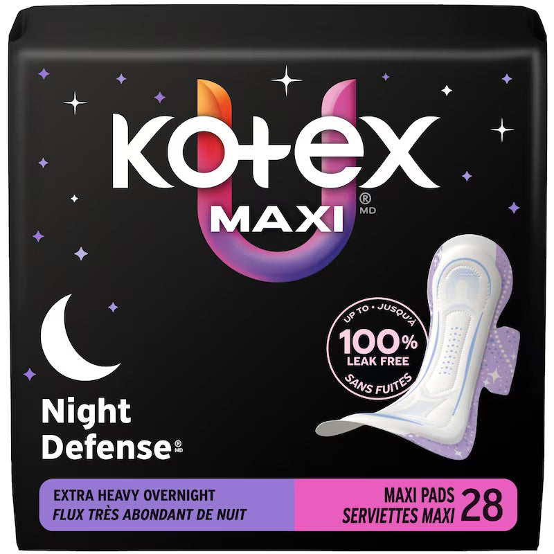 KOTEX MAXI PADS ULTRA THIN+WINGS X-HEAVY 28 pack of 2