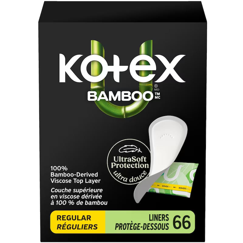 KOTEX BAMBOO LINERS RG 66 pack of 6
