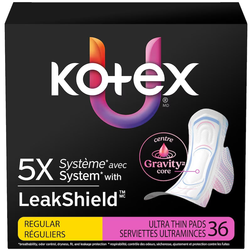KOTEX PADS ULTRA THIN+WINGS RG 22 pack of 6