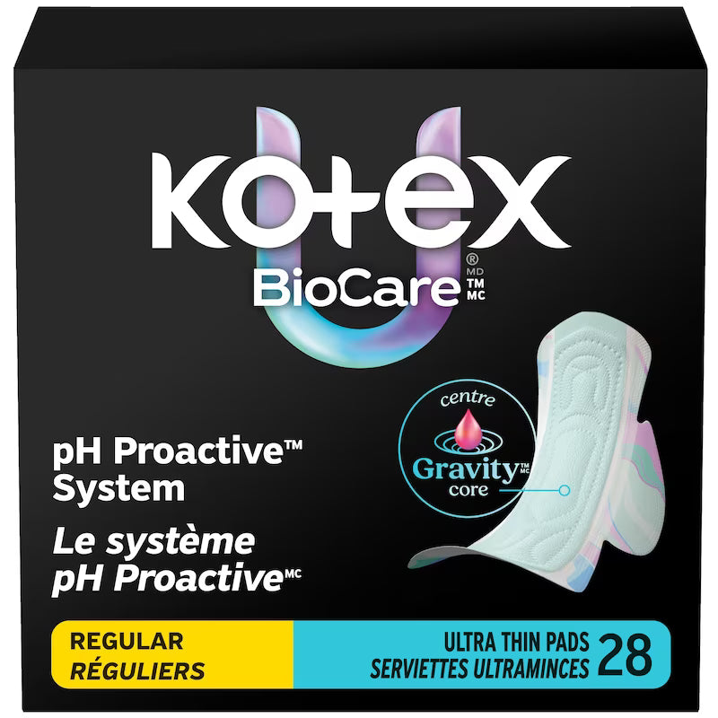 KOTEX PADS ULTRA THIN+WINGS NIGHT RG 28 pack of 3