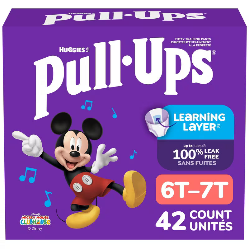HUGGIES PULL-UPS TRAINING PANTS 6T-7T BOYS 42