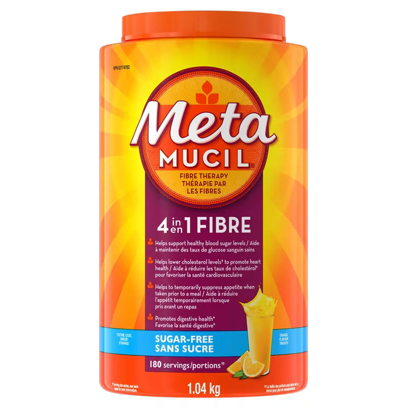 METAMUCIL SMOOTH TEXT SUGAR FREE ORANGE 1.04KG POWDER