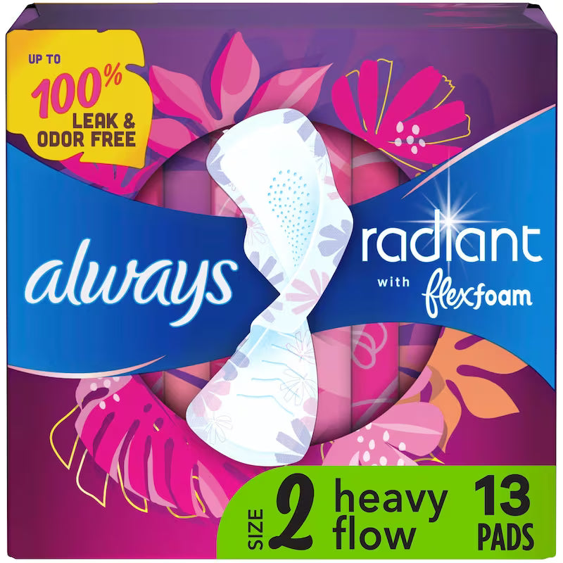 ALWAYS RADIANT INFINITY LIGHT CLEAN SCENT 13 pack of 6