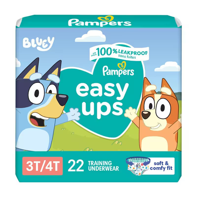 PAMPERS EASY UPS JB BOY SIZE 3T-4T 22 pack of 4