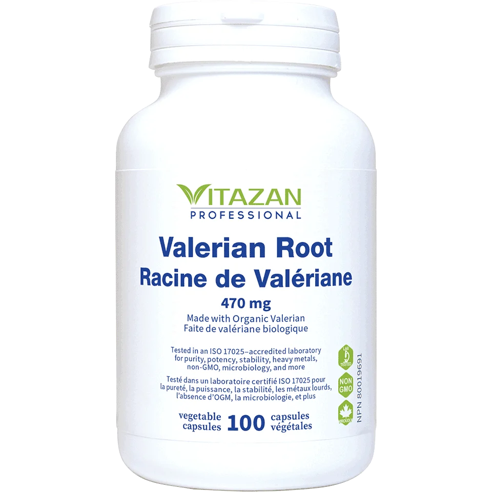 Vitazan Valerian Root (470 mg · Made with Organic Valerian) 100 capsules