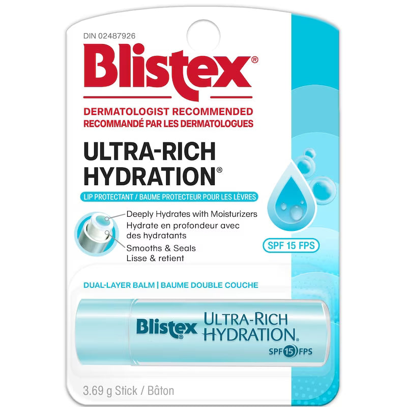 BLISTEX LIP BALM ULTRA RICH HYDRATION 3.69G STICK MED. pack of 12