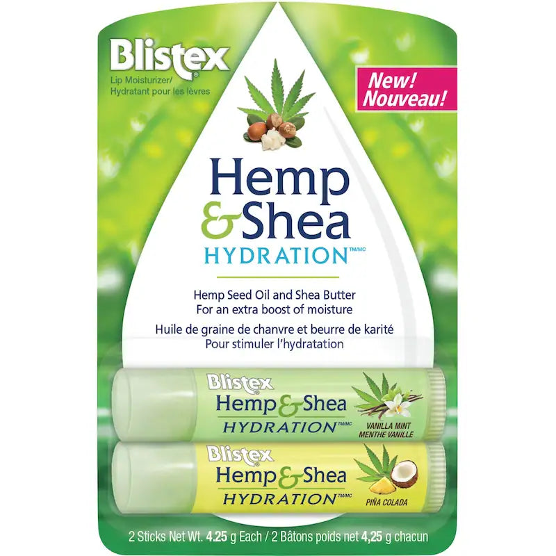 BLISTEX HEMP&SHEA LIP MOISTURIZER 2X4.25G STICK MED. pack of 6