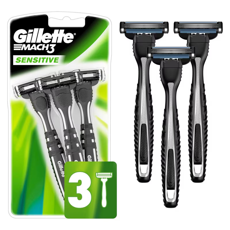 GILLETTE MACH3 DISPOSABLE SENSITIVE RAZOR 3