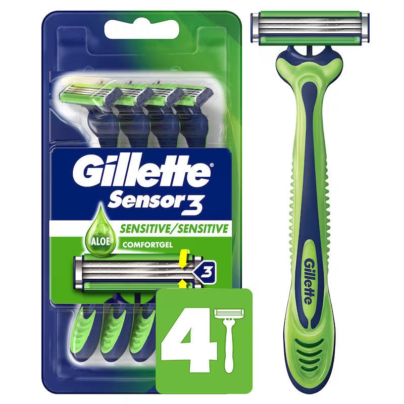 GILLETTE SENSOR3 RAZOR DISPOSABLE MEN 4