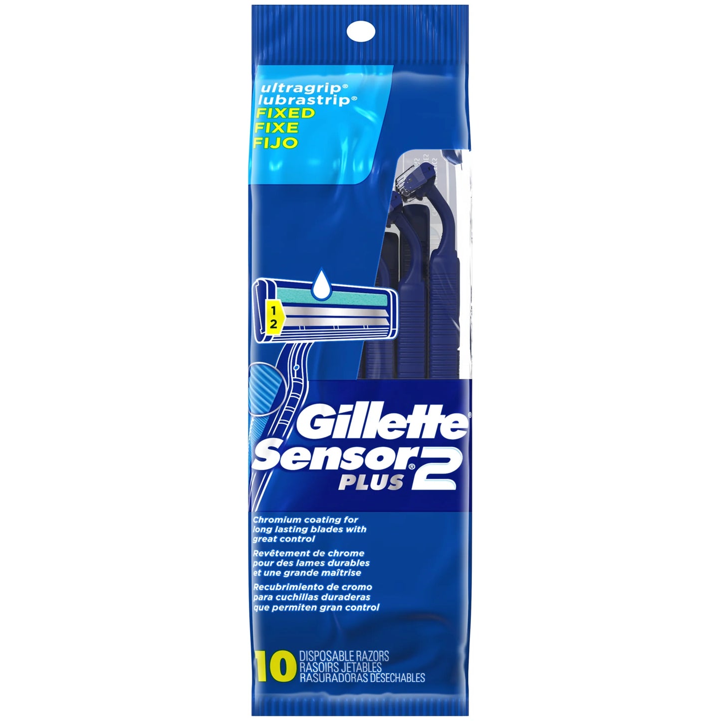 GILLETTE CUSTOM PLUS RAZOR SENSITIVE 10