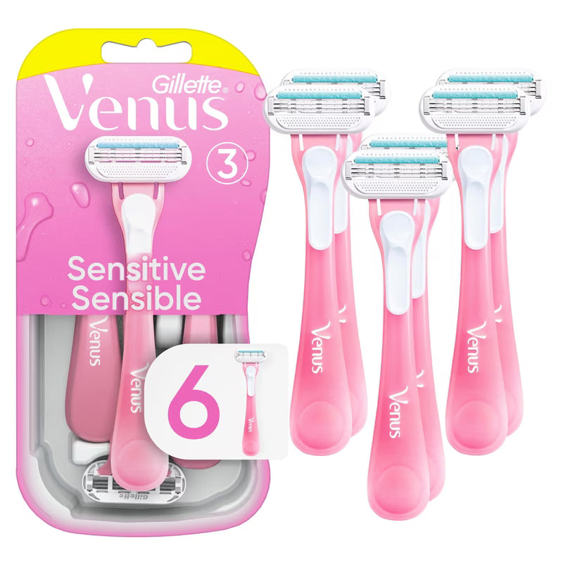 GILLETTE VENUS DISPOSABLE RAZOR PINK 6 pack of 6
