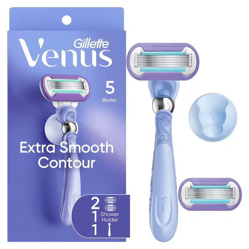 VENUS EXTRA SMOOTH CONTOUR RAZOR/2 CART/SHW HLD