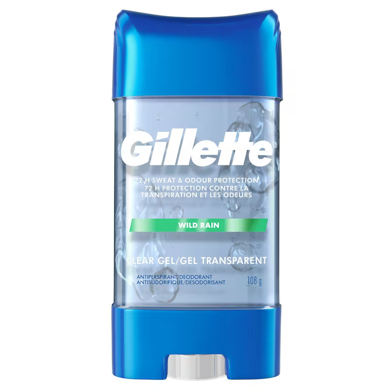 GILLETTE CLEAR GEL DEOD WILD RAIN 108G