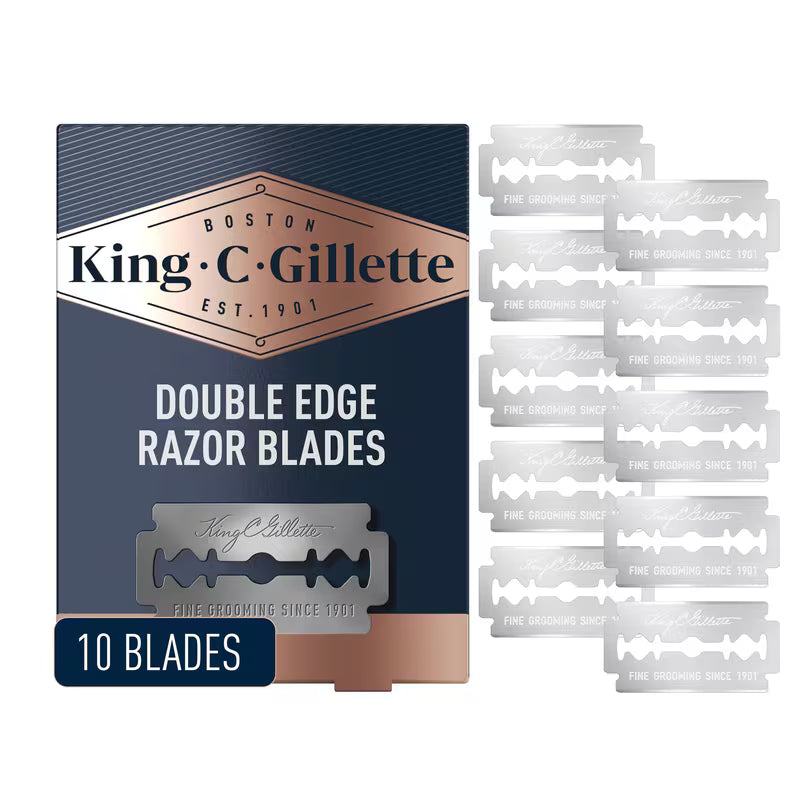 KING C GILLETTE CARTRIDGES RAZOR DOUBLE EDGE 10