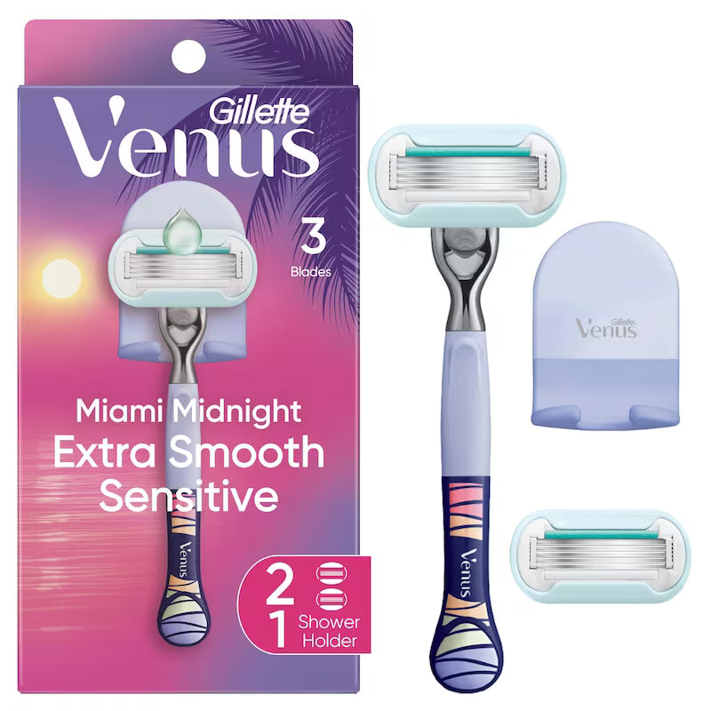 VENUS RAZOR X-SMOOTH MIAMI MIDNIGHT W/2 CARTRIDGES
