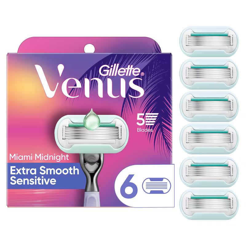 VENUS CARTRIDGES EXTRA SMOOTH MIAMI MIDNIGHT 6