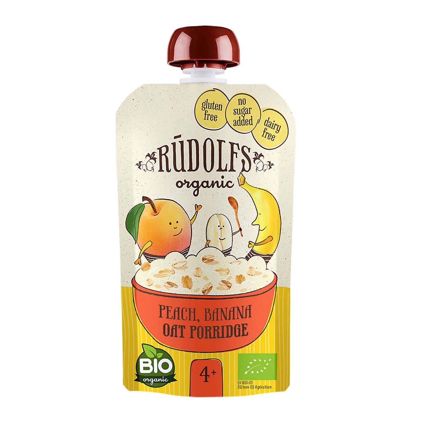 Rudolfs_Organic Peach Banana Oat Porridge - (110g)_110g