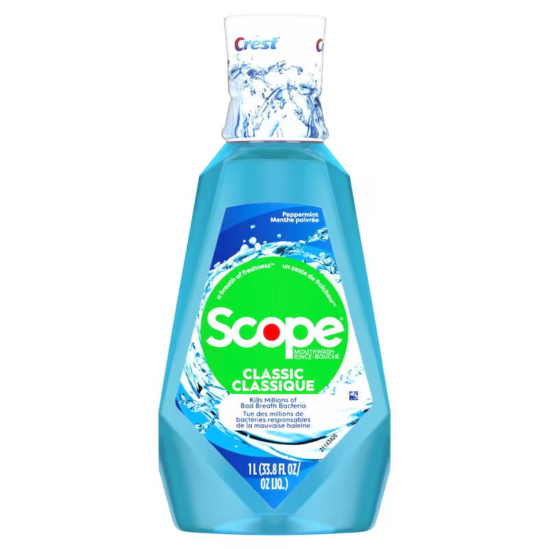SCOPE MOUTHWASH CLASSIC COOL PEPPERMINT 1L