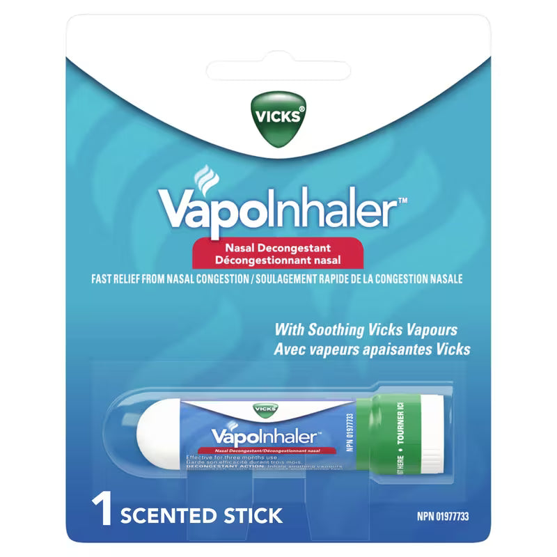 VICKS INHALER BLISTER W/TRAY 0.2ML STICK MED. pack of 24
